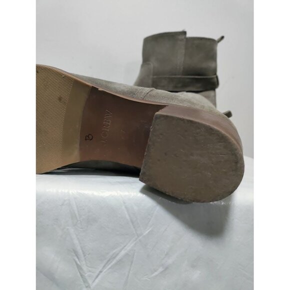 J.Crew Round Toe Parker Shearling Suede Leather Ankle Boots Brown Women's Size 7 - Picture 5 of 10